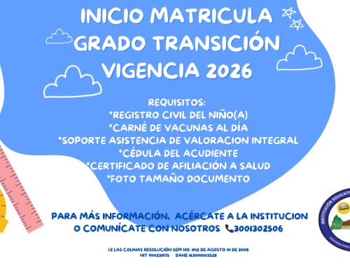 Matriculas Abiertas Transición